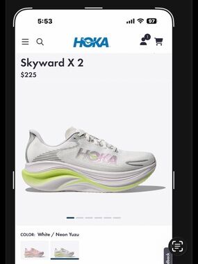 HOKA Skyward X 2 Women's Running Shoe - 11 w or 9.5 Men new $225 retail price!!!